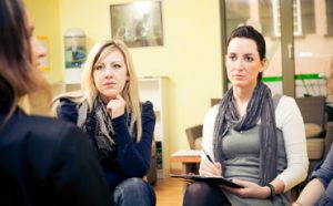 women in group therapy