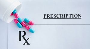 prescription pad with pills